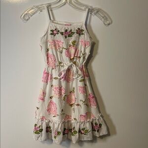 Lipstik Girls Size 5 Pink Rose Chiffon Dress Embroidered Sequin Easter Spring